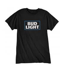 Bud Light Square Logo Black T Shirt The Beer Gear Store