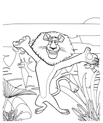 Madagascar é um filme de animação que conta a história do leão alex e seus amigos pelas ruas da cidade grande, após escaparem do zoológico. Desenho De Alex De Madagascar Para Colorir Tudodesenhos