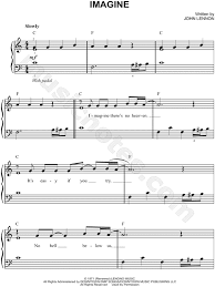 Words and music by john lennon. John Lennon Imagine Sheet Music Easy Piano In C Major Download Print Sku Mn0135246