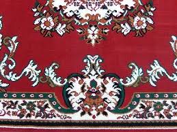 5x7 area rug red green white oriental