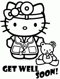 Free Printable Get Well Soon Coloring Sheets Vector Images