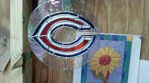 Chicago Bears Stained Glass Suncatcher