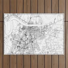 baton rouge white map outdoor rug by