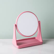 7x vanity mirror with tray pink