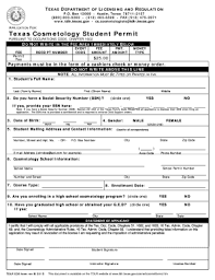 cosmetology license template fill out