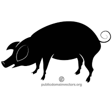 Pig Silhouette Royalty Free Stock Svg