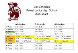 bell schedule poteet junior high