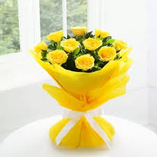 beautiful yellow roses send flower to