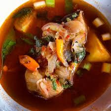 The cleaned fish flesh is boiled in water mixed in spices, including tamarind juice, garlic, shallot. Pindang Patin Yg Satu Ini Khas Meranjat Sebu 1042 1052