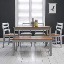 Stay updated about folding dining room table and chairs. Annika Dining Table With 4 Chairs Bench In Silk Grey Pine Noa Nani
