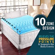 Shop for mattress toppers in basic bedding. Cool Gel Mattress Topper Queen Size 10 Zone Royal Sleep
