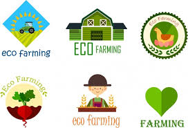 Eco Farming Logo Sets Various Colorful Symbols Design Free Vector In