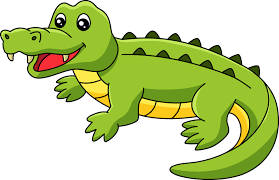 crocodile cartoon colored clipart