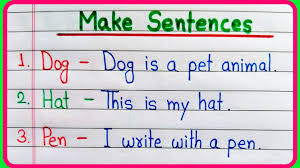 make sentences from 12 english words