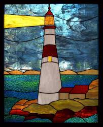 Lighthouse Stained Glass Window