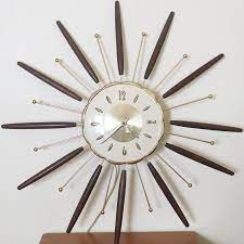 Vintage Lux Atomic Starburst Wall Clock