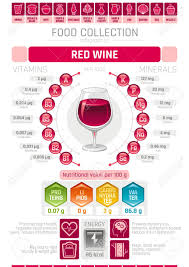 Food Infographics Poster Red Wine Alcohol Drink Vector Illustration