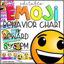 Emoji Behavior Clip Chart Punch Cards And Daily Check In Slips Editable