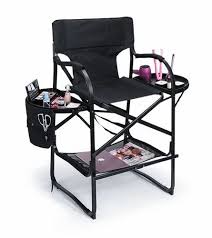 portable makeup chair with side tables