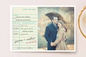 Library Card Save The Date Postcards By Simplete Design Minted
