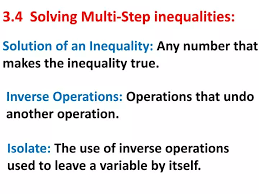 3 4 Solving Multi Step Inequalities