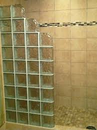 glass block as shower door wall
