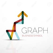 Vector Abstract Logo Idea Linear Chart Or Graph Business Icon