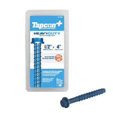 Tapcon 1/2 in. x 4 in. Steel Hex Washer-Head Indoor/Outdoor Concrete Anchors  (10-Pack) 11420 - The Home Depot