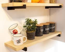 Wall Shelves With Metal Brackets