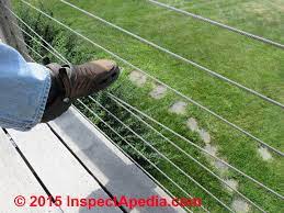 The rail height must be a minimum of 36 from the deck surface for residential use and 42 for commercial use. Cable Railings Building Code Rules Installation Specifications For Guardrail Cables Wire Rope Railings