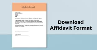 affidavit format change of