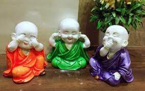 3 Baby Joyful Monk Laughing Baby Buddha