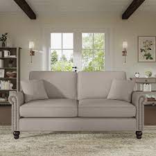 Bush Furniture Coventry 73w Sofa In Beige Herringbone