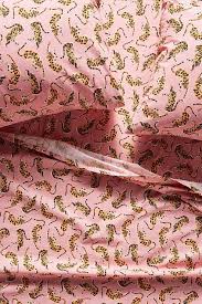 colloquial pink leopard print percale