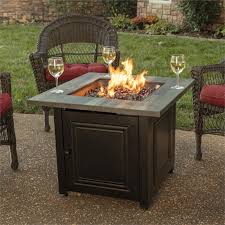 Faux Wood Mantel Lp Gas Patio Fire Pit