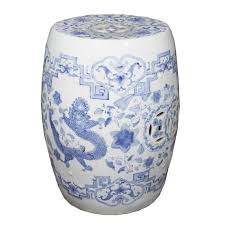 chinese blue and white porcelain garden
