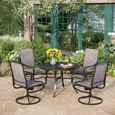 5 Piece Patio Dining Set Of 4 Sling