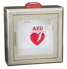 stainless steel aed wall cabinet with