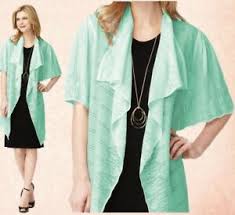 Details About 398 Exclusively Misook Short Sleeve Pointelle Mint Green Sweater Cardigan M