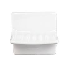 Lenape White Ceramic Soap Dish 4 L X