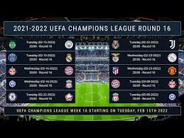ucl round 16 fixtures uefa chions