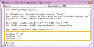 how to convert pdf to excel with vba