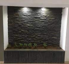Lava Black Rockface Stone Wall Tiles