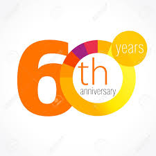60 Years Old Round Logo Anniversary Year Of 60 Th Vector Chart