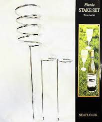 picnic wine bottle and glass holder