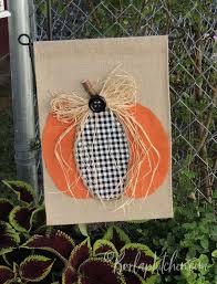 Diy Pumpkin Garden Flag Burlap Kitchen