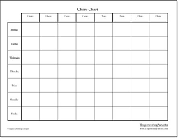 Chore Chart For Children Behavior Chart For Home