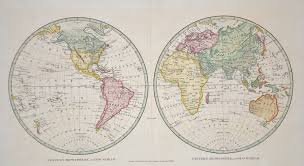 Northern, southern, eastern, and western. Antique Map Wilkes Western Hemisphere Or New World Eastern Hemisphere Or Old World Antique Maps Adina Sommer