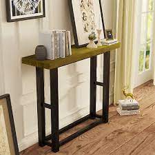 Wood Rectangle Console Table Narrow