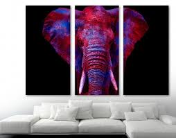 Watercolor Elephant Wall Art Canvas